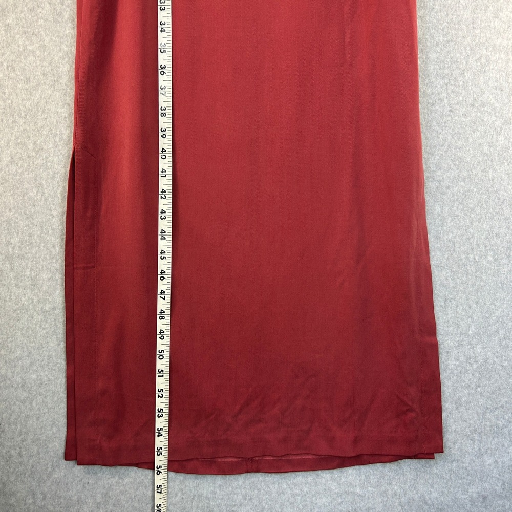Tommy Bahama Womens Size 2 Red 100% Silk Wrap Tie Front Sleeveless Maxi Dress - Picture 11 of 16